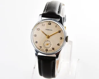 Excellent condition vintage Soviet mechanical Pobeda wrist watch, 1MChZ, 2nd quarter 1953