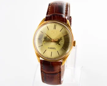 Rare! Excellent vintage gold-plated Raketa mechanical watch with 23 jewel ultra-slim movement - 50 years of great October anniversary!