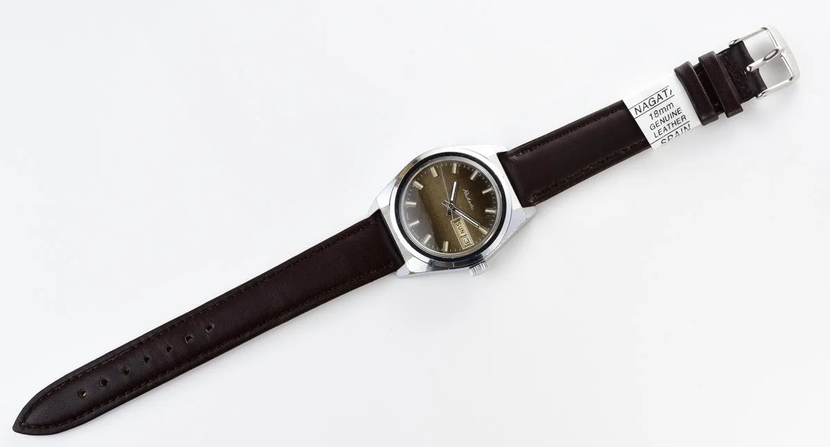 Raketa vintage mechanical wrist watch with double calendar