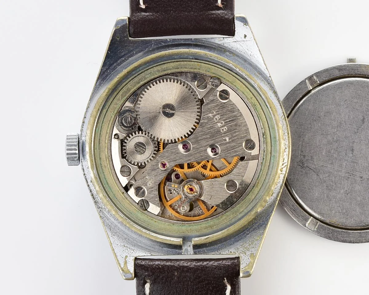 Raketa vintage mechanical wrist watch with double calendar