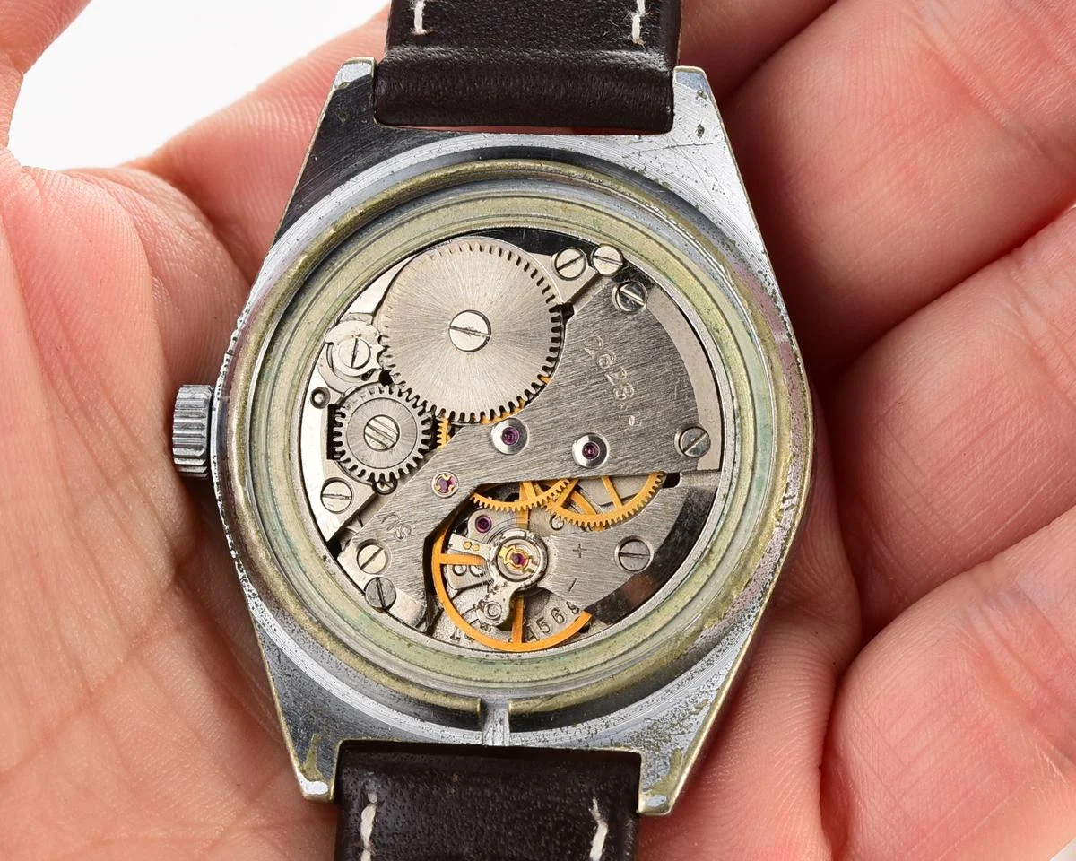 Raketa vintage mechanical wrist watch with double calendar