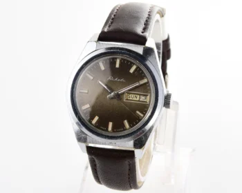 Raketa vintage mechanical wrist watch with double calendar