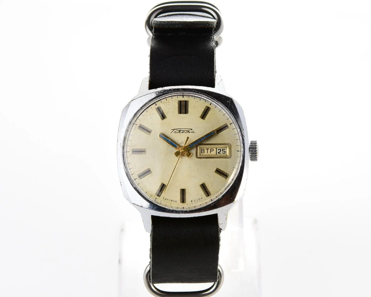 Vintage Soviet Raketa wrist watch with automatic movement