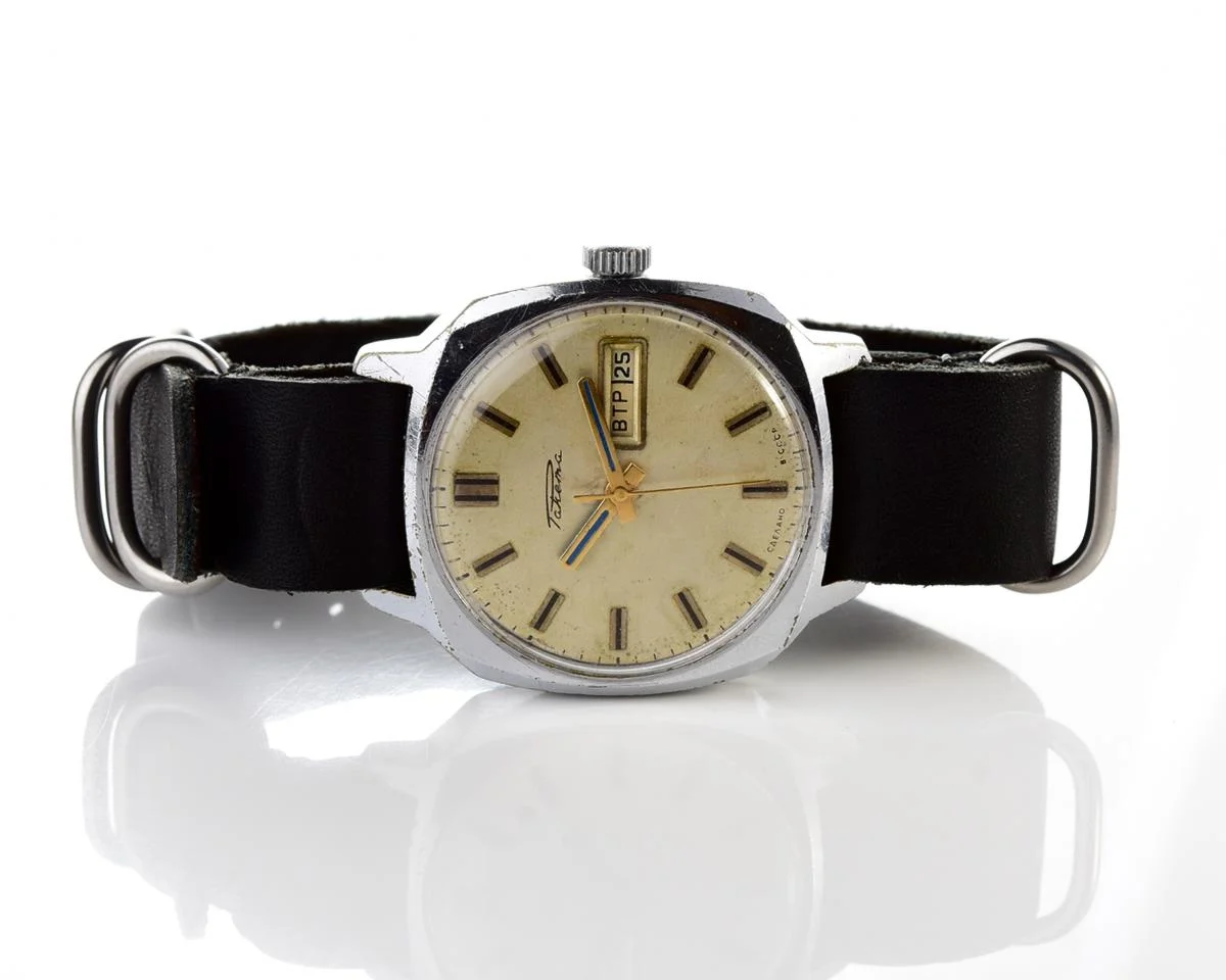 Vintage Soviet Raketa wrist watch with automatic movement