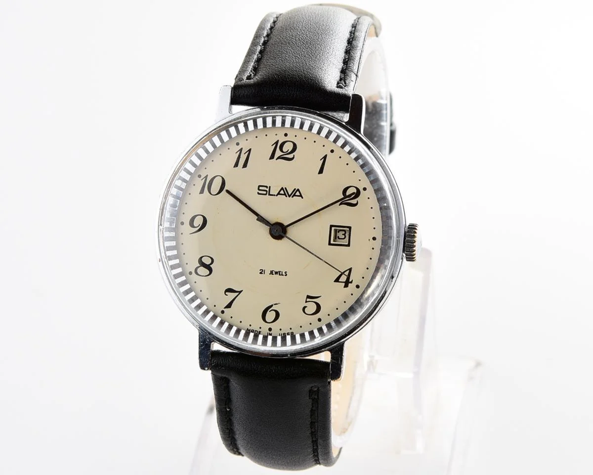 Slava Soviet mechanical vintage watch
