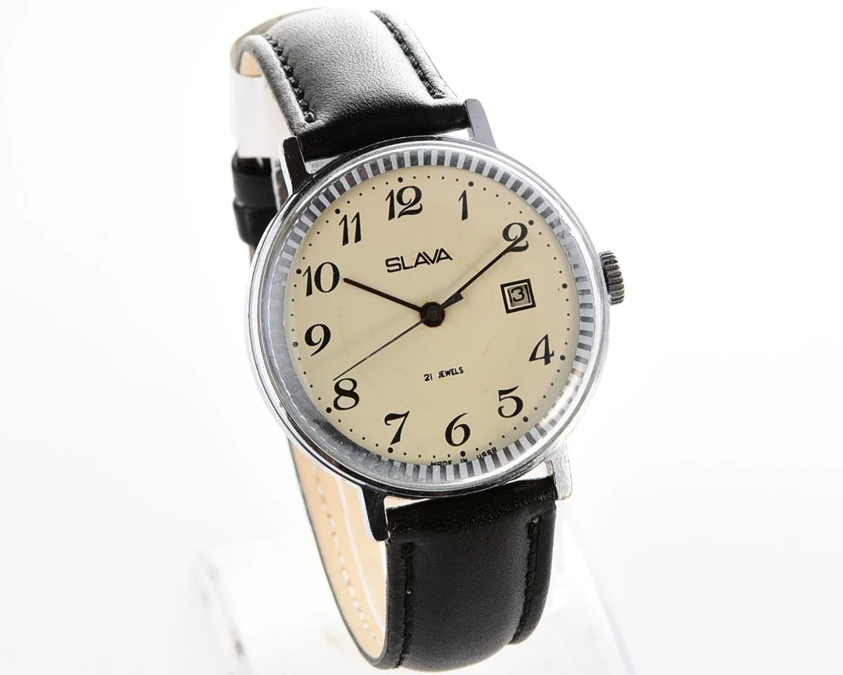 Slava Soviet mechanical vintage watch