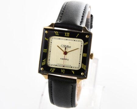 Automatic soviet SLAVA with quartz movement in unusual square body