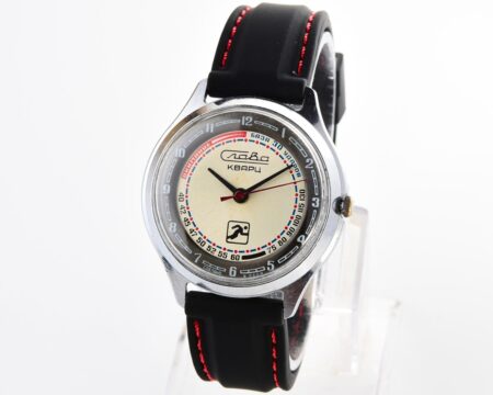 Automatic soviet quartz SLAVA "Sport" with pulse scale!