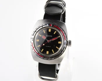 Soviet Vostok Amphibia watch, stainless steel tonneau case