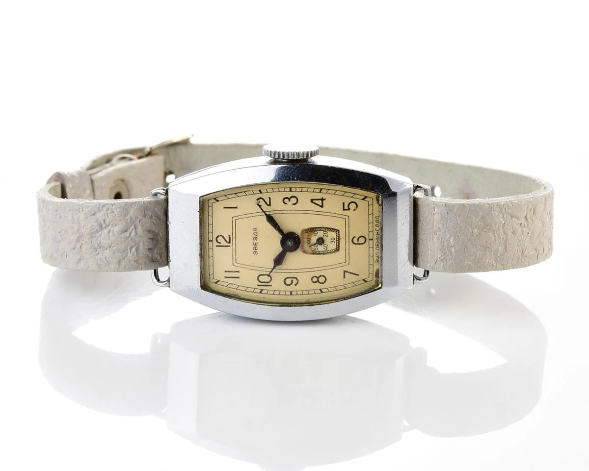 Vintage Soviet Zvezda wrist watch, 3rd quarter of 1955