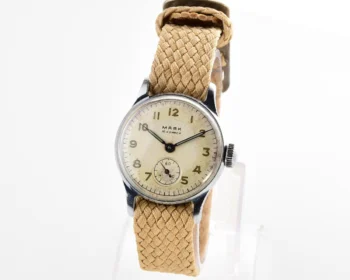 Excellent condition vintage Soviet Mayak mechanical watch from 1950s - in hermetic case with perlon strap