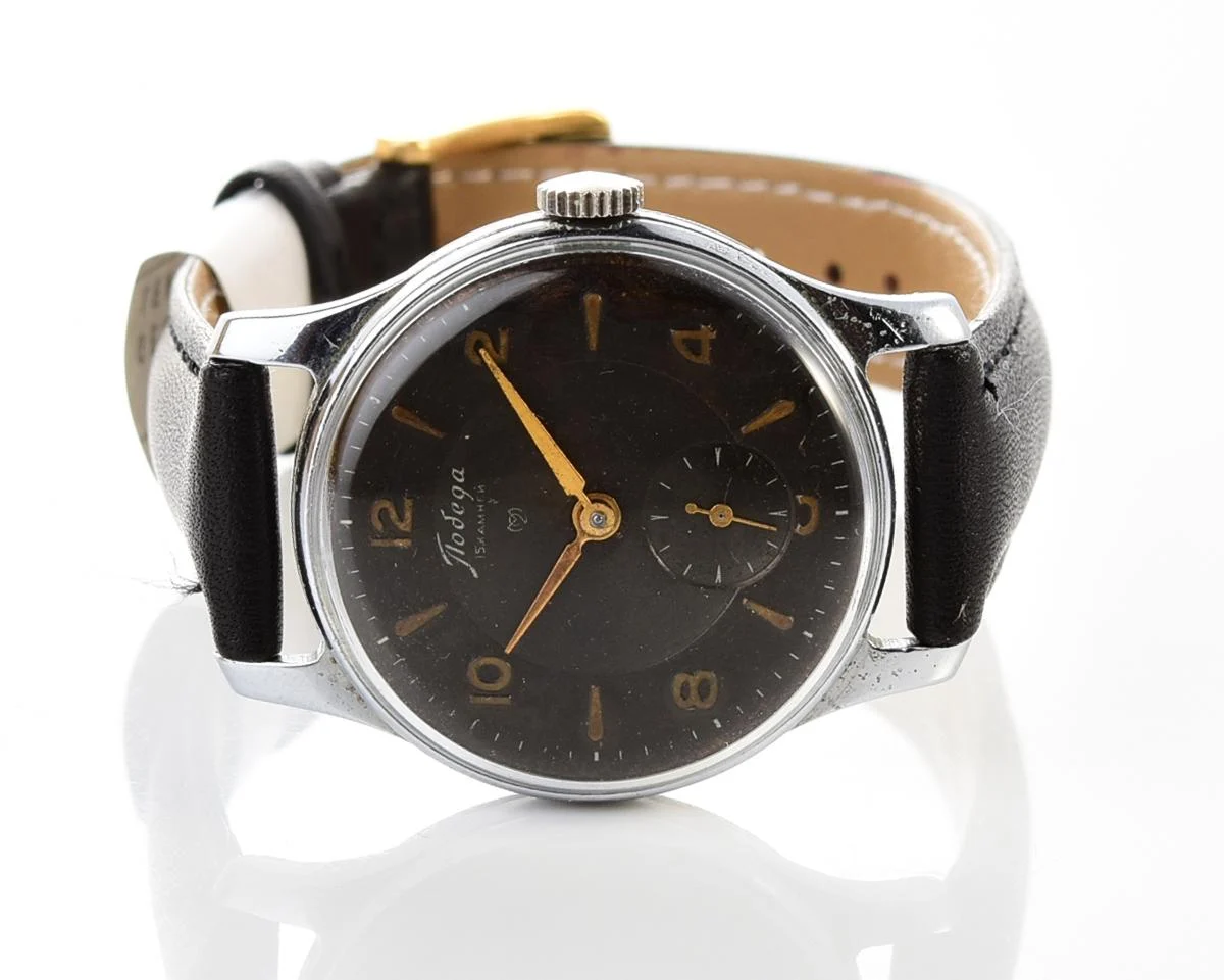 Vintage Soviet mechanical Pobeda wrist watch from 1950s