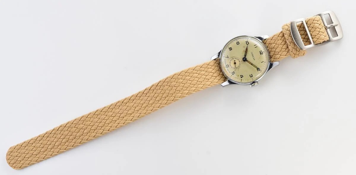 Vintage Soviet mechanical Pobeda wrist watch, 2nd quarter of 1958