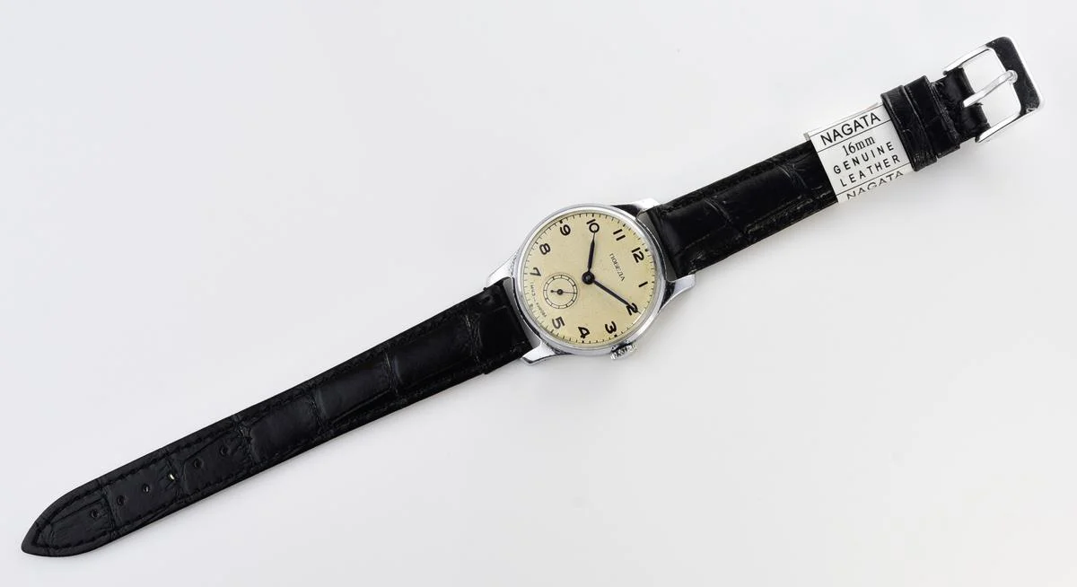 Vintage Soviet mechanical Pobeda wrist watch, 1MChZ, 1st quarter 1952