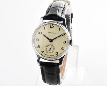 Vintage Soviet mechanical Pobeda wrist watch, 1MChZ, 1st quarter 1952