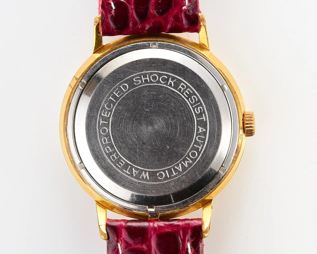 Rare version! Beautiful automatic vintage gold-plated watch Poljot De Luxe!