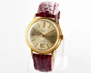 Rare version! Beautiful automatic vintage gold-plated watch Poljot De Luxe!