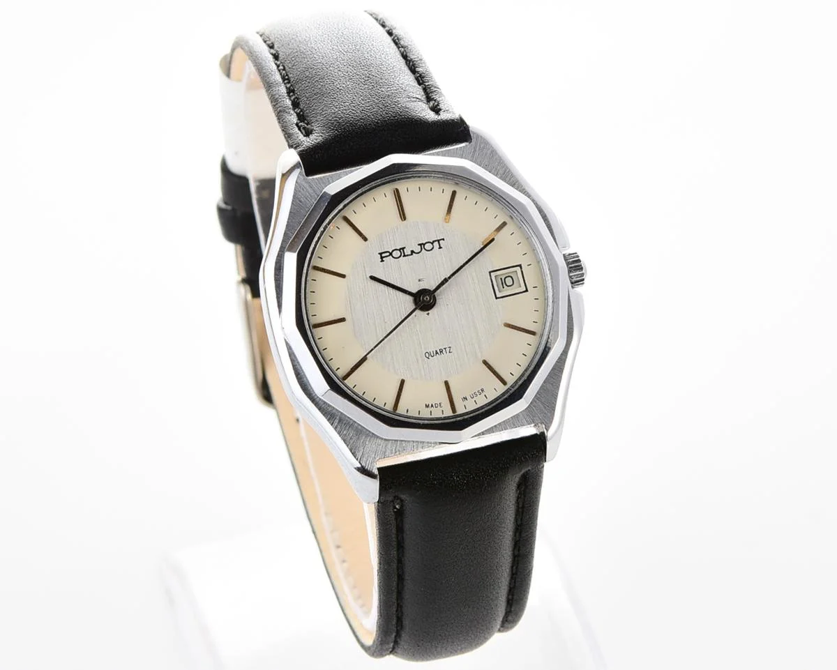 Soviet Poljot watch with quartz movement