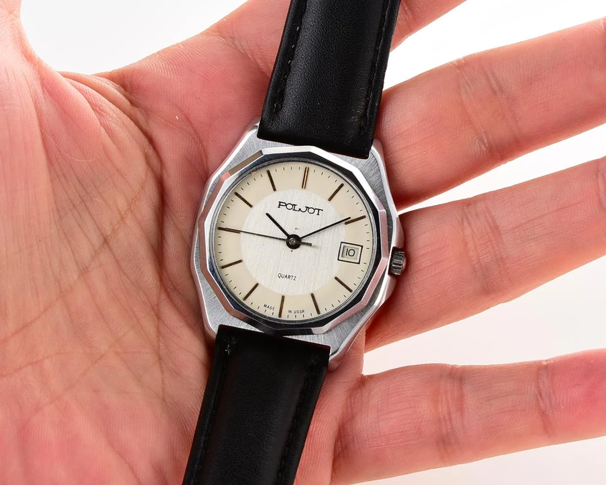 Soviet Poljot watch with quartz movement