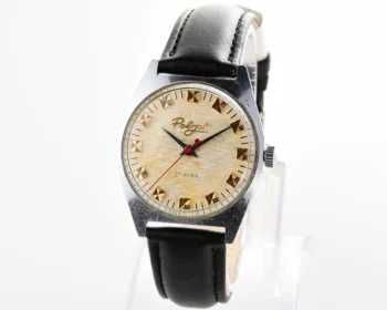 Soviet Poljot mechanical wrist watch with intricate dial