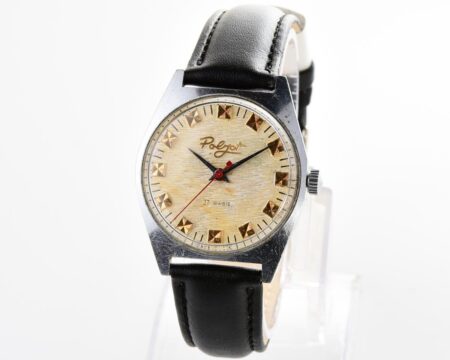 Soviet POLJOT mechanical wrist watch with intricate dial