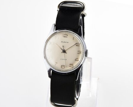 Soviet RAKETA Baltica vintage mechanical watch with NATO leather strap!