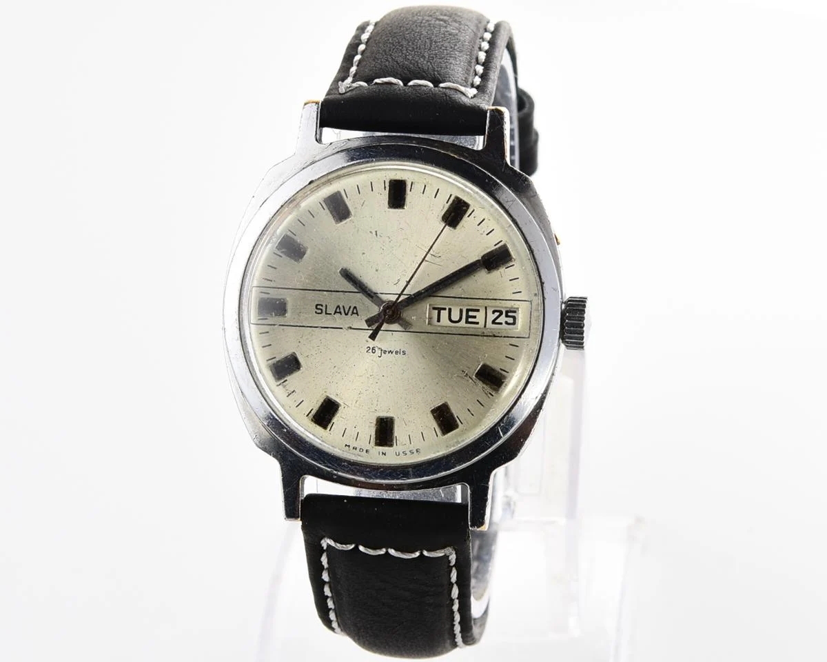 Slava Soviet mechanical vintage watch