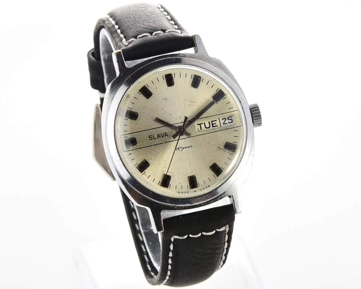 Slava Soviet mechanical vintage watch