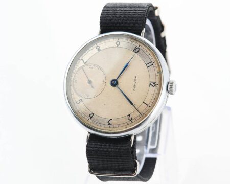 Molnija open face vintage soviet watch from 1952 with nylon wrist strap