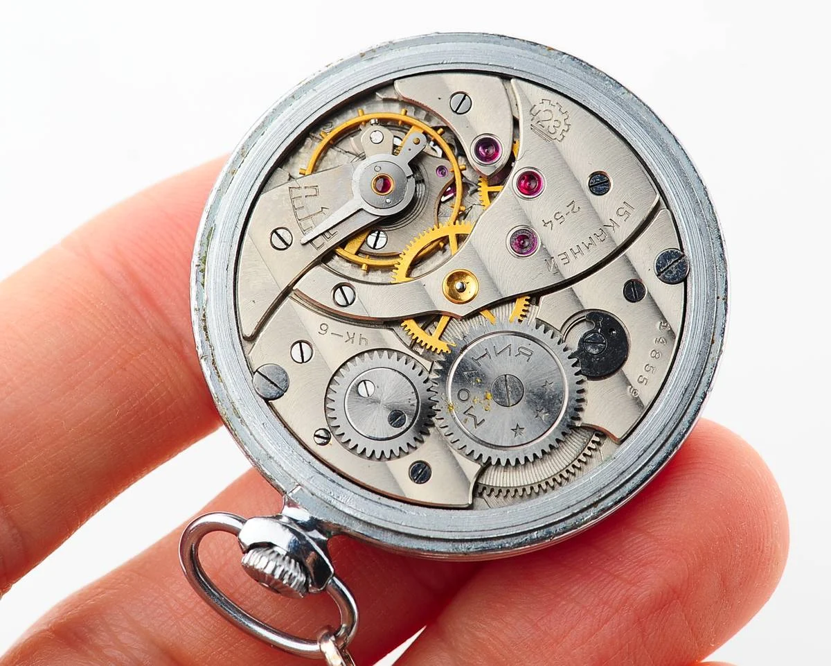 Molnija open face vintage Soviet pocket watch, 2nd quarter of 1954!