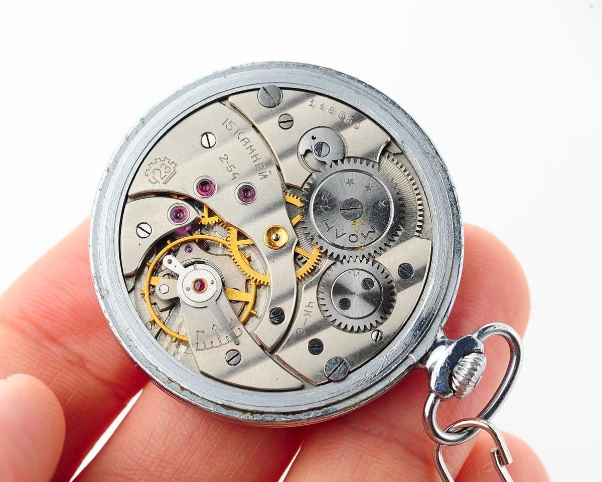 Molnija open face vintage Soviet pocket watch, 2nd quarter of 1954!