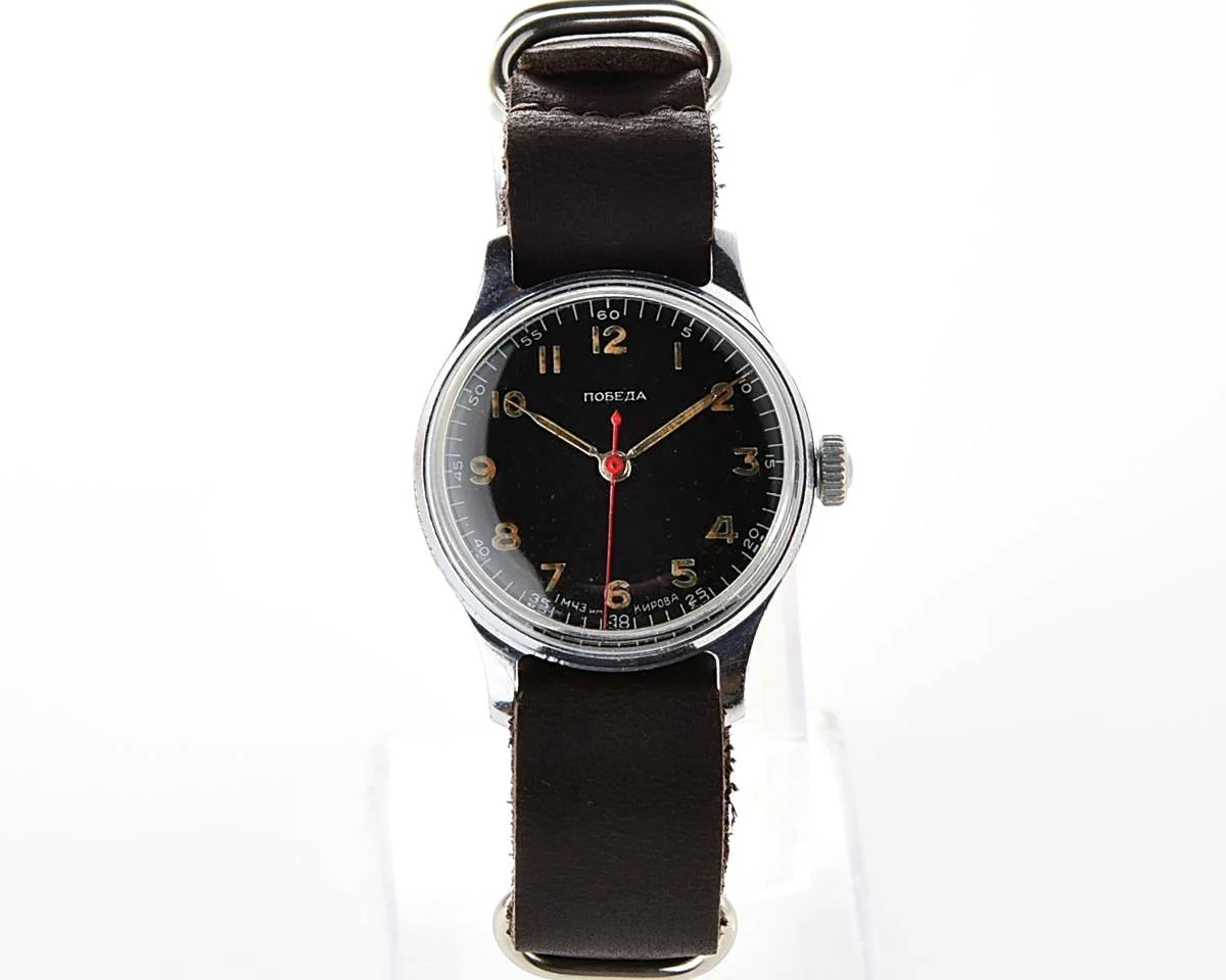 Rare! Vintage Soviet mechanical Pobeda in uncommon hermetic case, 1st quarter of 1956!
