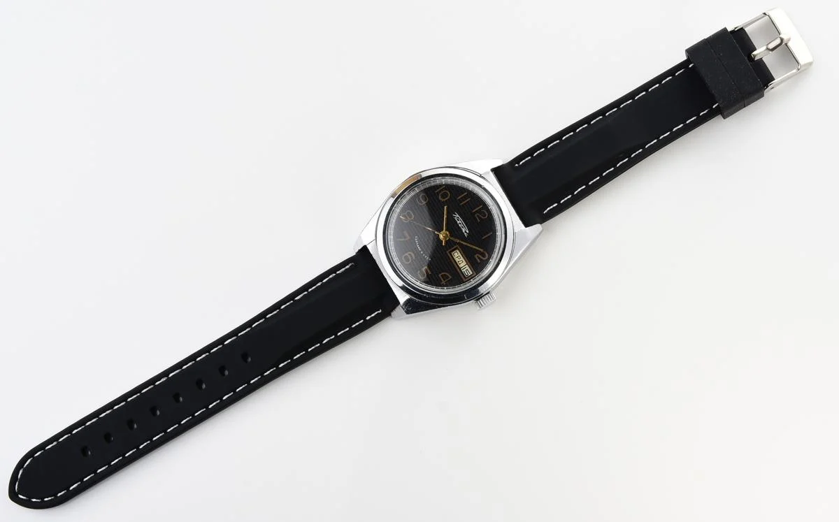 Raketa vintage mechanical wrist watch with double calendar
