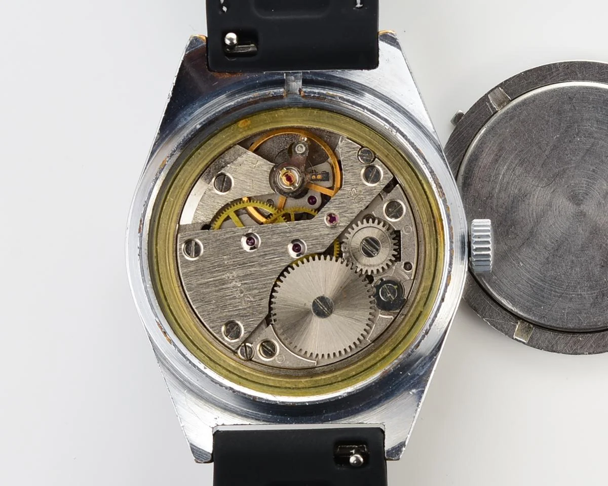 Raketa vintage mechanical wrist watch with double calendar