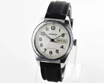 Vintage Soviet mechanical Raketa watch with double calendar