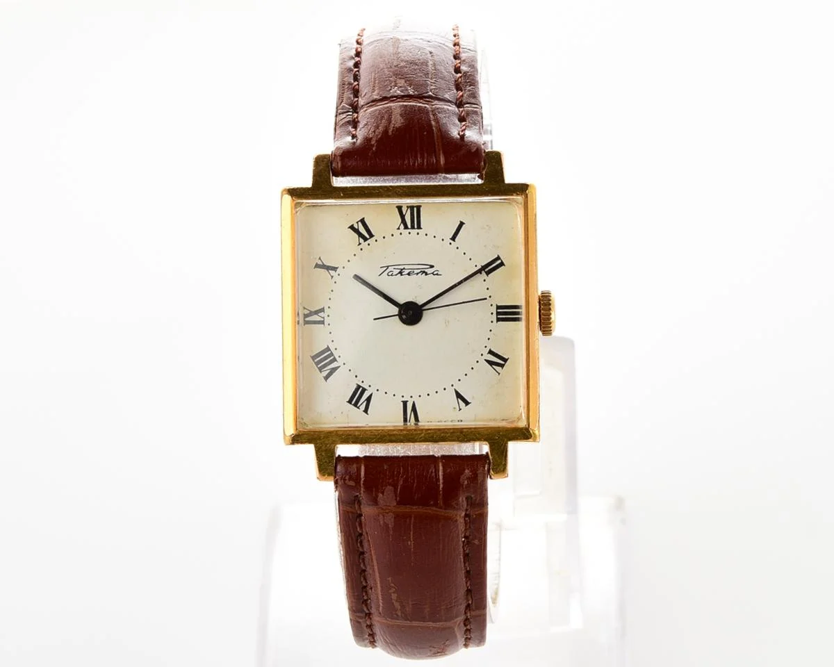 Soviet Raketa gold-plated vintage wristwatch