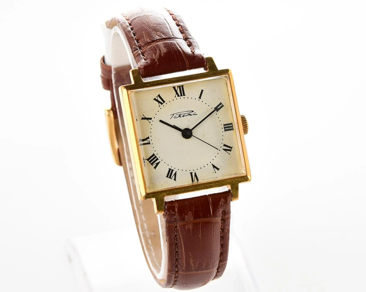 Soviet Raketa gold-plated vintage wristwatch