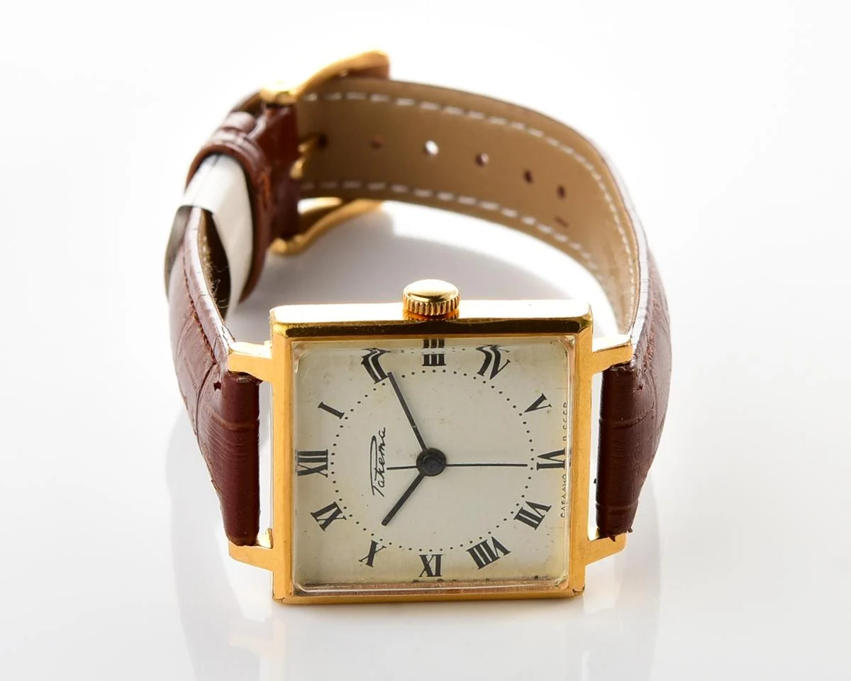 Soviet Raketa gold-plated vintage wristwatch