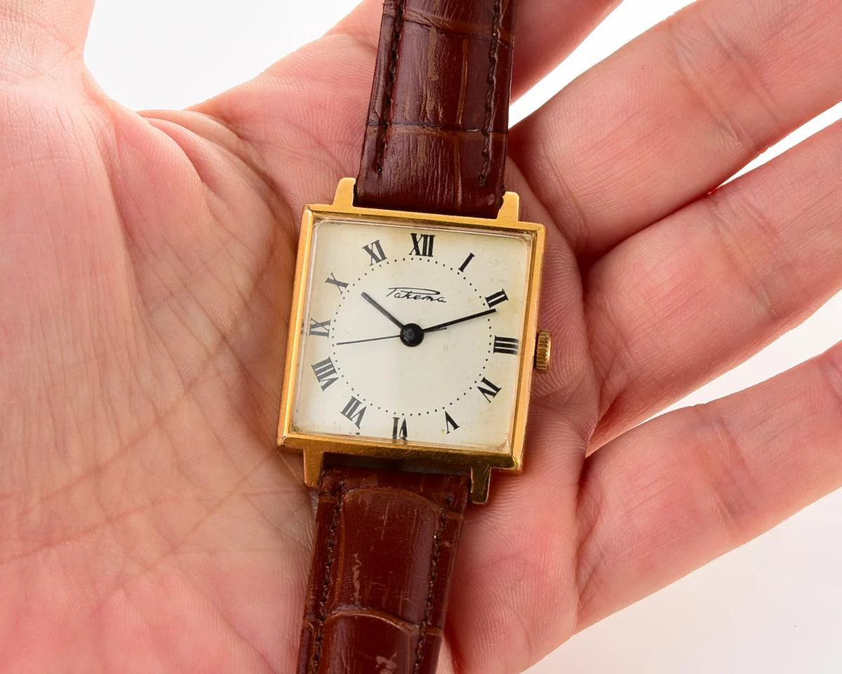 Soviet Raketa gold-plated vintage wristwatch