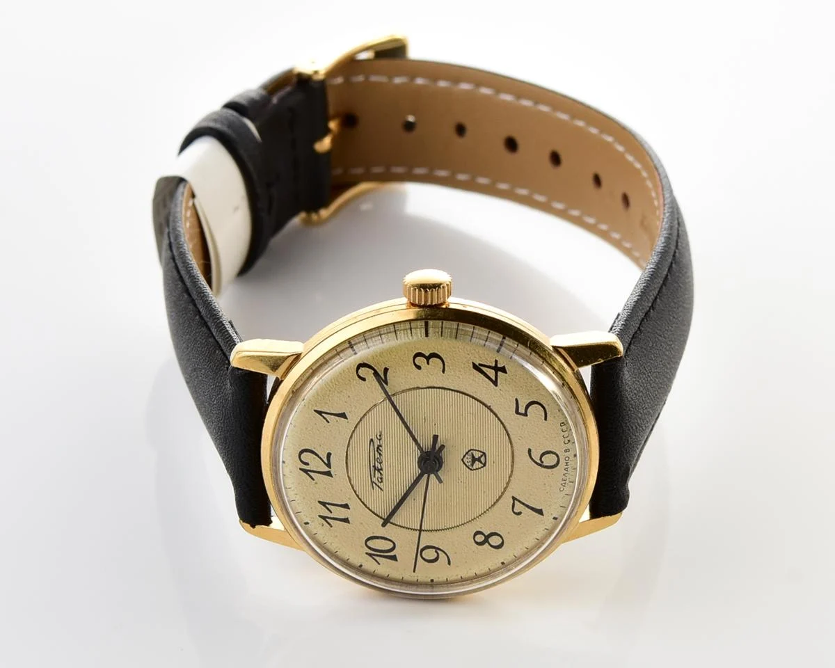 Vintage gold-plated Soviet Raketa watch