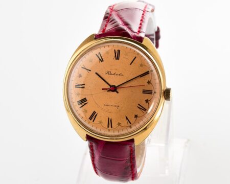 Large vintage RAKETA gold-plated mechanical watch