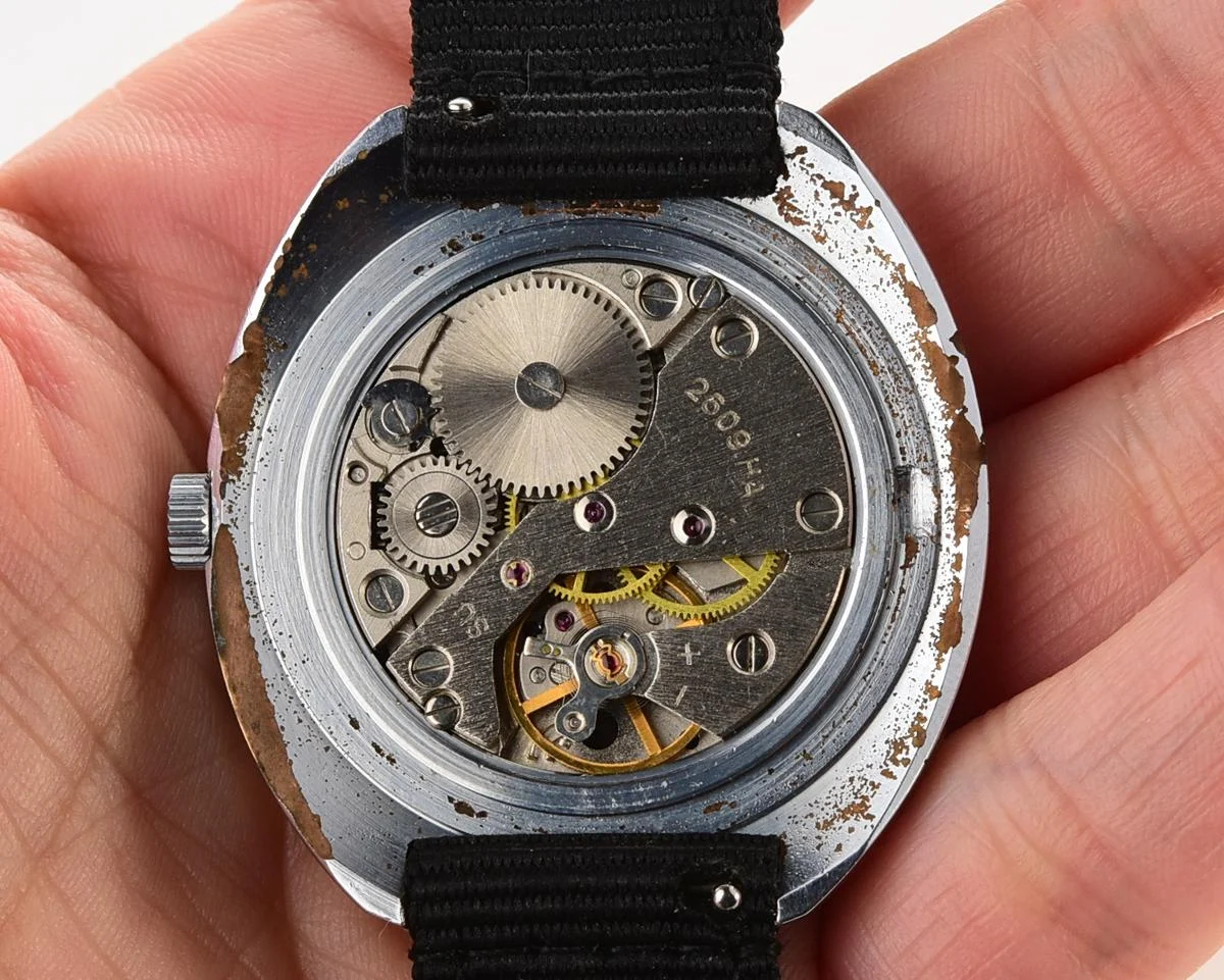 Soviet Raketa military style mechanical watch