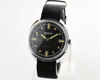 Soviet Raketa military style mechanical watch