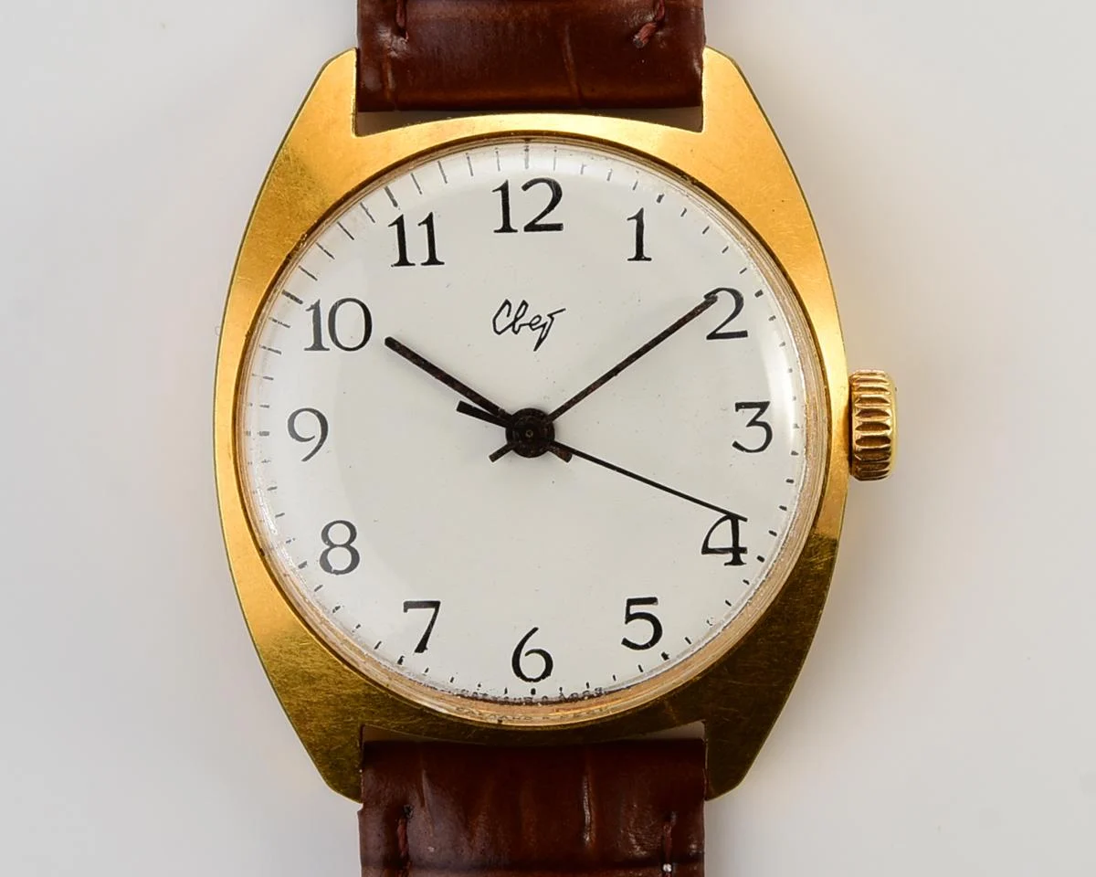 Svet "Light" vintage gold-plated mechanical watch