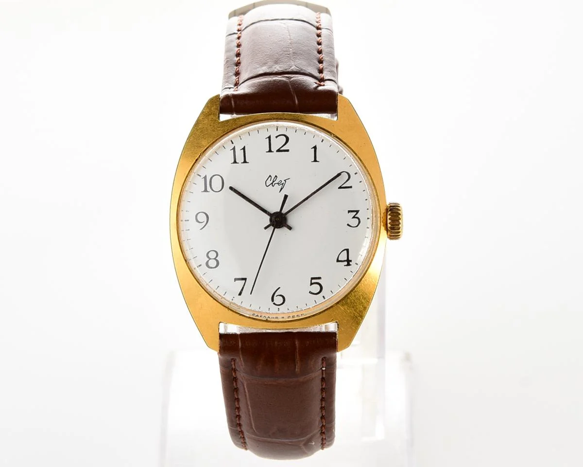 Svet "Light" vintage gold-plated mechanical watch