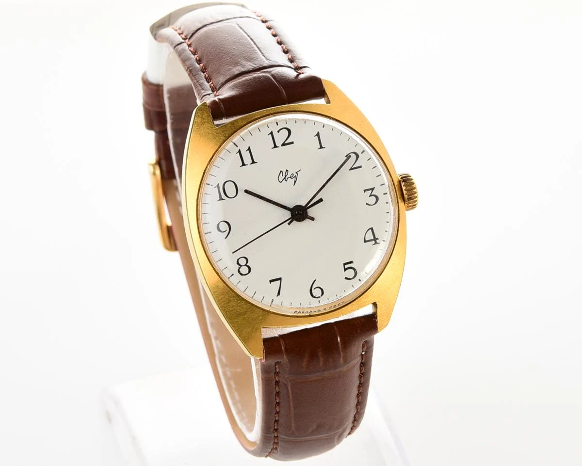 Svet "Light" vintage gold-plated mechanical watch