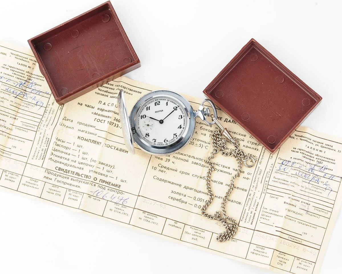 TIME CAPSULE: Soviet Molnija mechanical pocket watch - New Old Stock (NOS)!