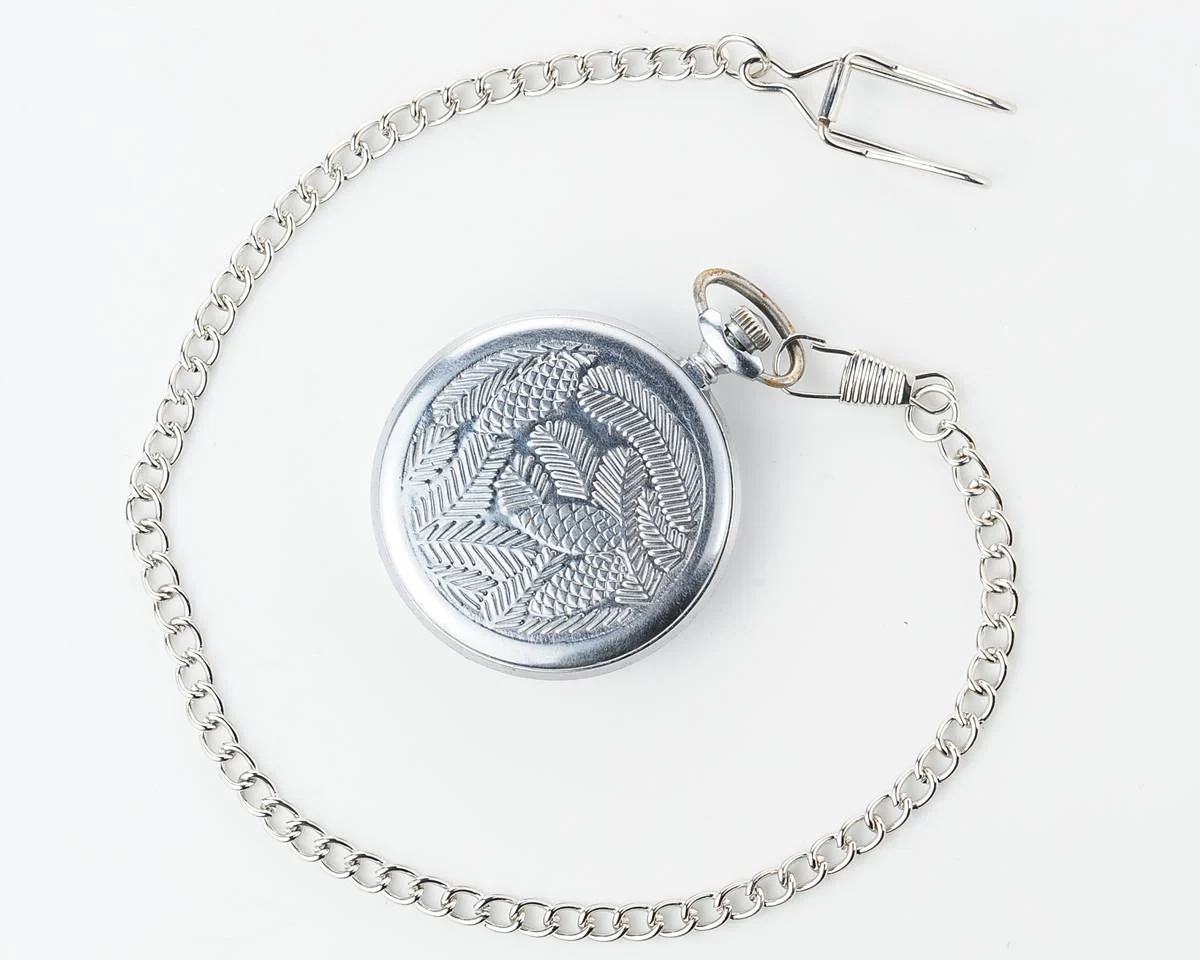 Molnija pocket watch with grouse bird & red dial