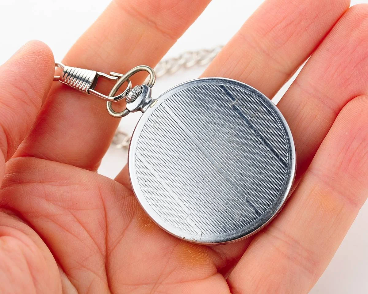 Molnija open face vintage Soviet pocket watch, 2nd quarter of 1954!