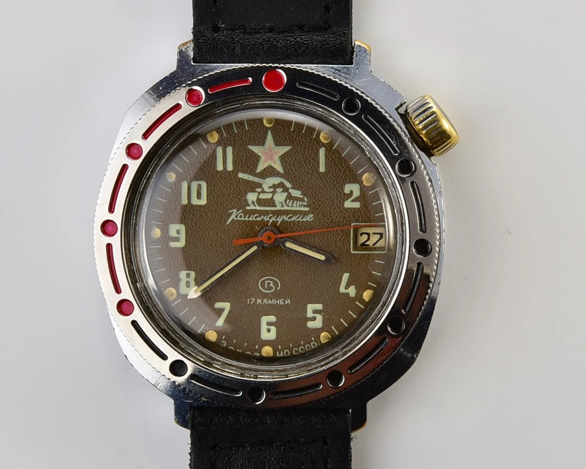 Vostok Komandirskie Tank mechanical watch limited series – “Zakaz MO CCCP”